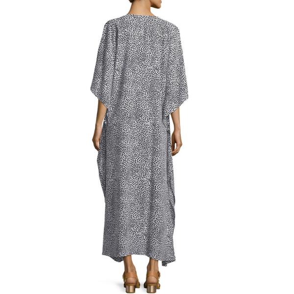 Animal-Print Chiffon Caftan