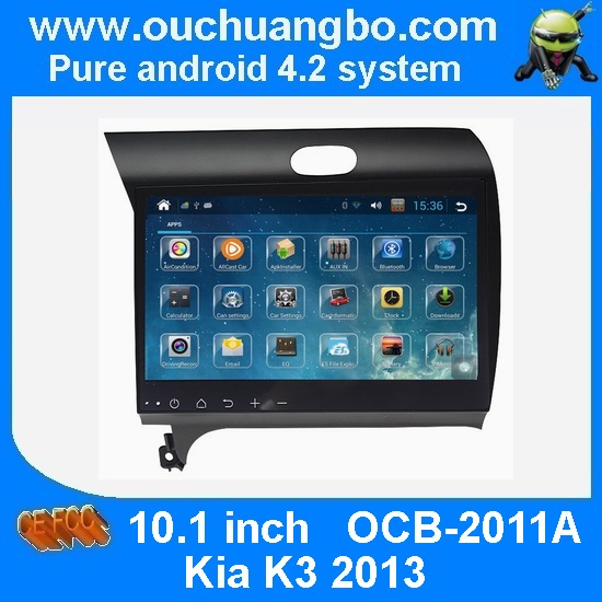 Ouchuangbo Kia K3 2013 android 4.2 car media with gps navigation bluetooth steering wheel control