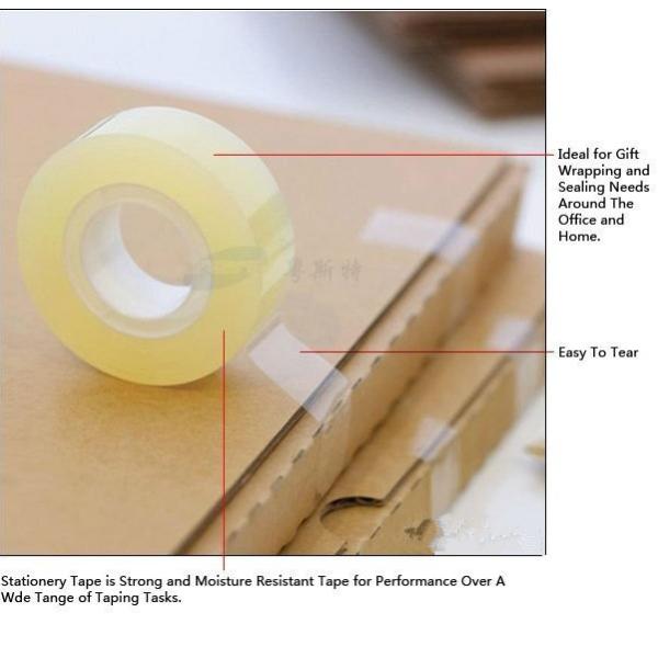 Easy Tear BOPP Adhesive Tape For School Use Crystal Clear Tape