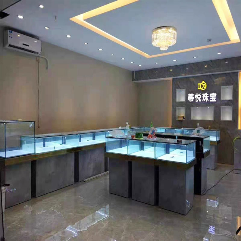 Commercial Sectional Display Furniture for Gold Jewelry Mall Display Kiosk Showcase