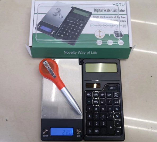 Escala de joyería soportada por OEM 2 en 1 Balanza electrónica digital Balanza de peso con calculadora solar Oro de perlas Pesando portátil