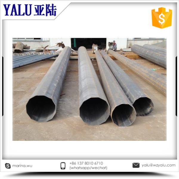 35M Q235 steel Galvanized Hexagonal decorative outdoor high mast pole for Plaza Lighting with double Winch