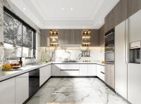 High Gloss OEM Furniture Modular Lacquer Kitchen Cabinets With Marble