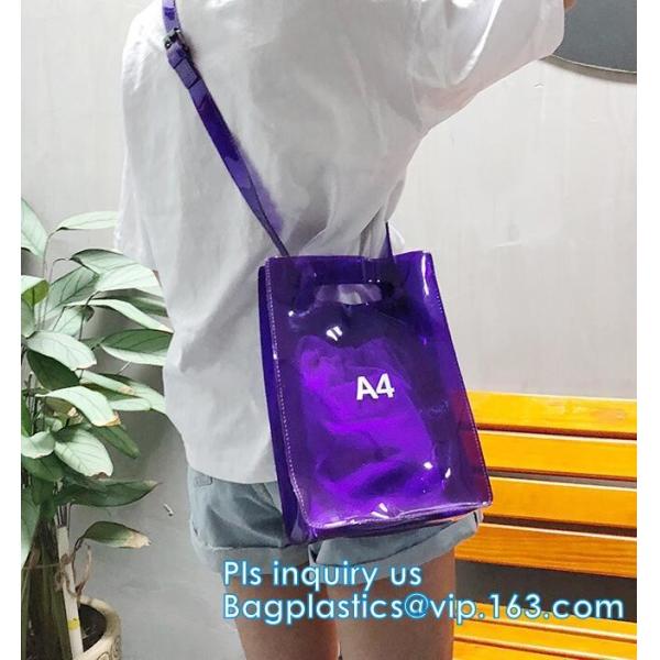 waterproof stadium Bags handbags, Clear gift packing PVC handbag, Envelope Clutch PVC Vinyl Plastic Purse Bag, tote hand