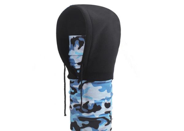 Skull Wind Resistant Fleece Face Mask Black Hat Camouflage Design Light Weight