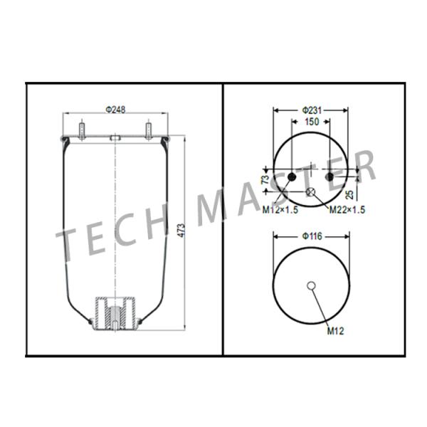 Части трейлера использовали MercedesTrucks 9463281401 для мешка весны набора подвеса воздуха сбывания