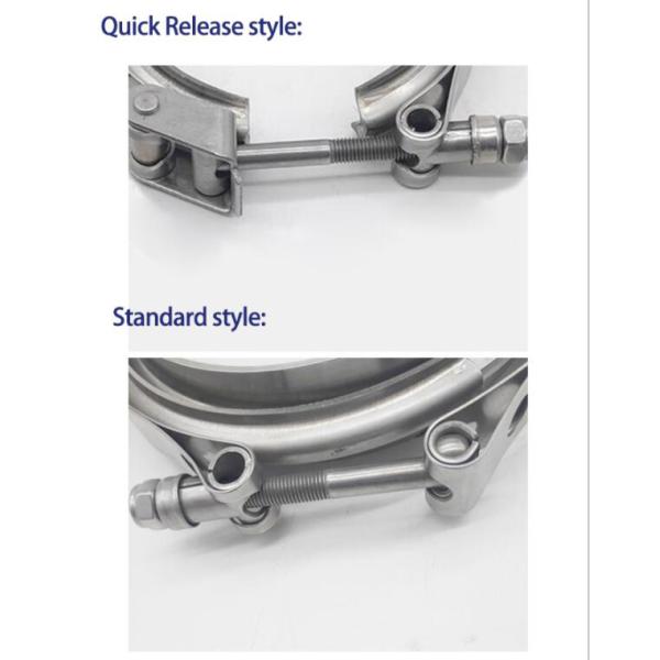 3 Inch V Band Clamp 2.0mm Stainless Steel Exhaust Parts With CNC Flanges
