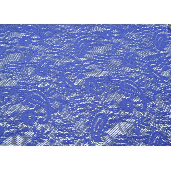 High Tenacity Purple Polyester Lace Fabric of Cashew Design CY-CT8503