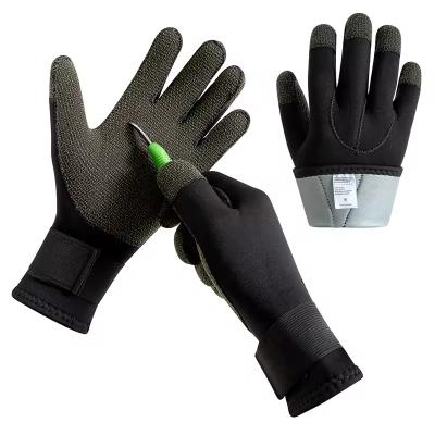 Anti Slip Abrasion Resistant Scuba Diving Gloves 3mm Kevlar For Snorkeling Swimming