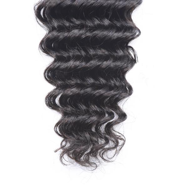10A Deep Wave Brazilian Hair Bundle 100% Virgin Human Curly Hair Weave Extension