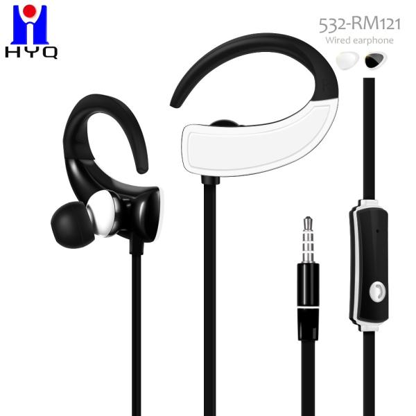 TPE Flat Cable 3.5mm Wired In Ear Earphones Factory Hands Free