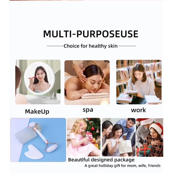 Ролик стороны модного кварца пинка ролика нефрита стороны Skincare каменный