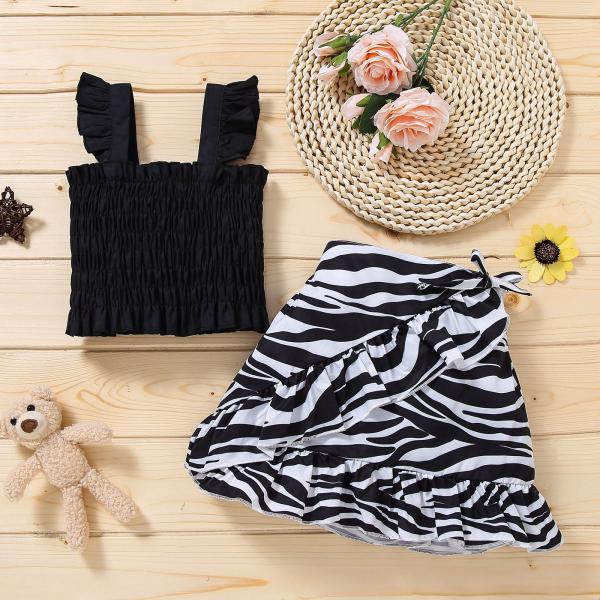 terno curto da roupa das crianças do verão de 0.8M 31.5in com a saia para meninas