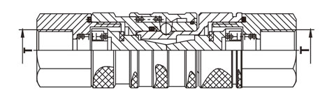 Carbon Steel Hydraulic Quick Connect Couplings KJ Close Type Chrome Three Or Six