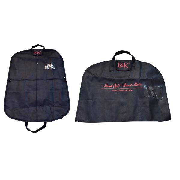 Personalised Cloth Zippered Garment Bags Breathable For Travel Silk Screen Printing