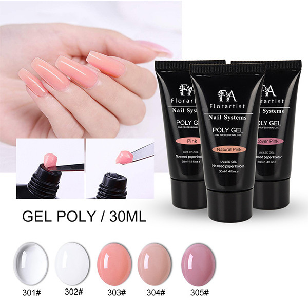 Free Sample Wholesales Customization Acrylic Hard Gel Professional Nails Extension Poly Gel for Nail Art