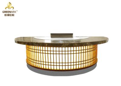 Stainless Steel Grill Griddle Teppanyaki Table Intelligent Control Panel , Semicircle Commercial Kitchen Equipment