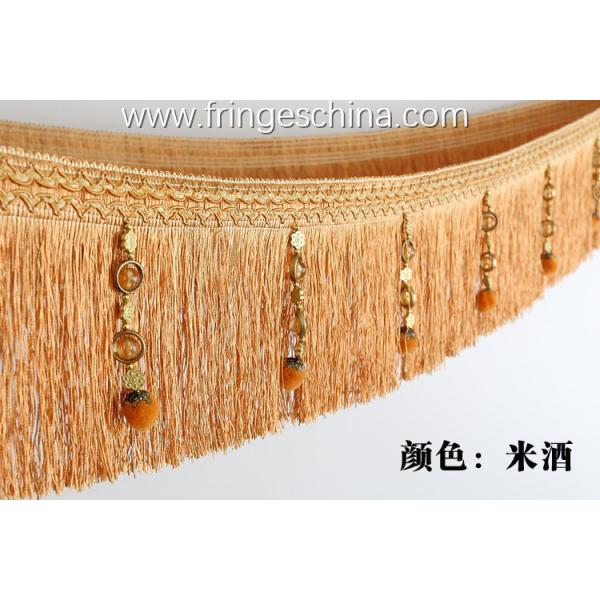 Handmade fashionable chain beads lace tassels fringes for curtain/sofa/pillow/stage decoration