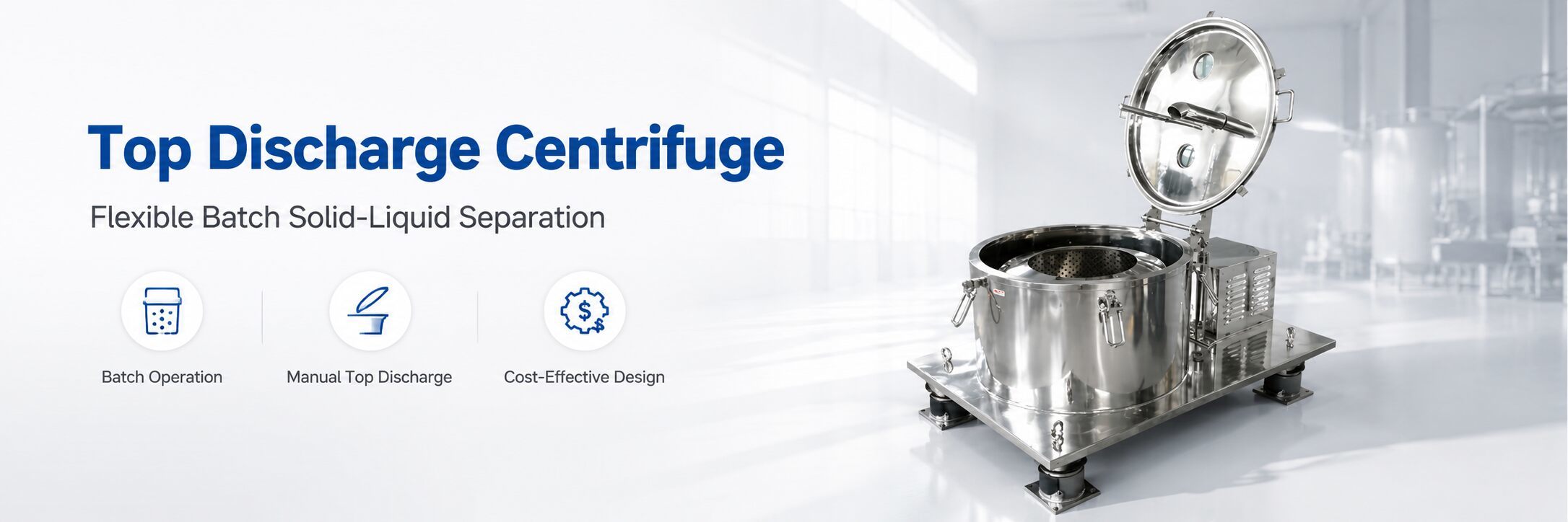 Flexible Batch Solid-Liquid Separation Top Discharge Centrifuge