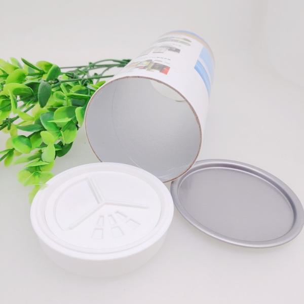 Latas compostas do papel da laminação de Matt, empacotamento do forro da folha de alumínio do tubo da peneira de Cyinder da pimenta de sal 250g