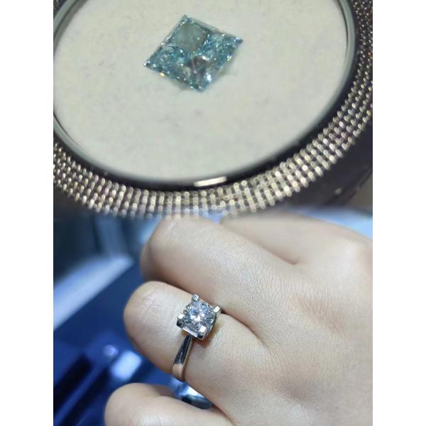 Ярко-синий лабораторный выращенный алмаз ювелирные изделия Hpht грубые свободные синтетические алмазы