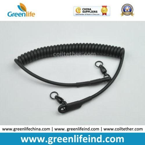 Wire-reinfored Pistol Lanyard for Duty/Basic Belt Loop w/Delux Swivel on One End