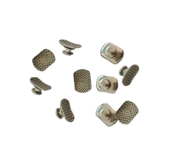 Base et monobloc en maille de boutons de langue orthodontique métallique certifiée CE avec matériau métallique