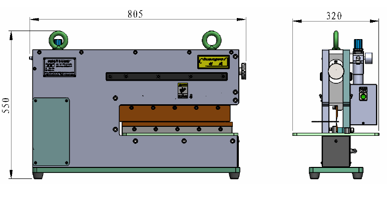Линейный PCB v гильотины лезвия отрезал машину 400mm
