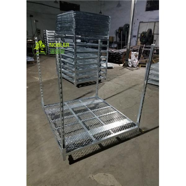 Hot Galvanized Plywood Greenhouse Flower Carts Customized Trolley For Transport