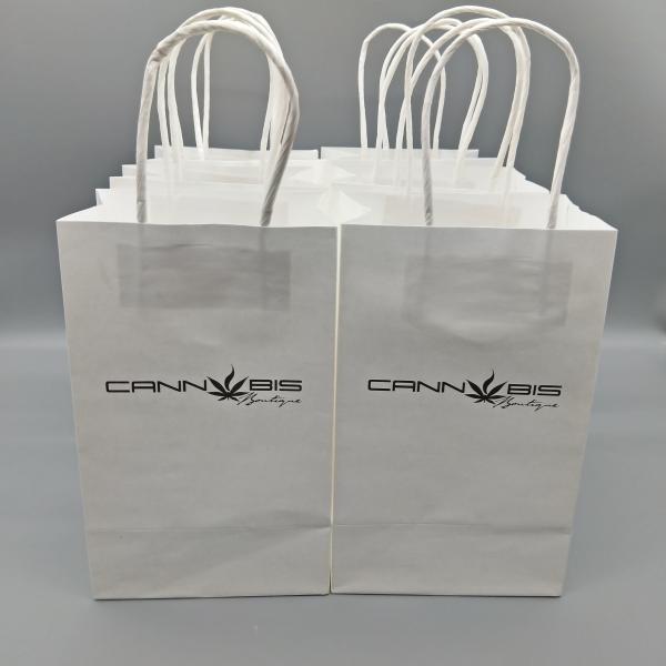 SZCX Kraft Paper Bag With Your Own Logo Eco-friendly Custom Black Brown White Paper Bag