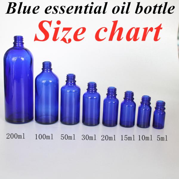 Blue 100ml Dropper Bottle Serum Frosted Glass Dropper Bottles