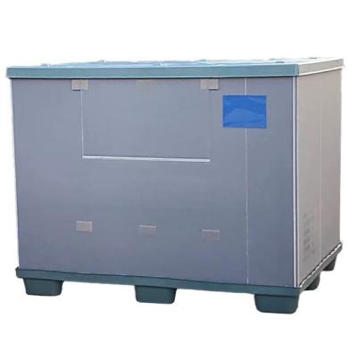 Square Collapsible Pallet Containers Impact Resistant Pallet Pack Containers Nestable