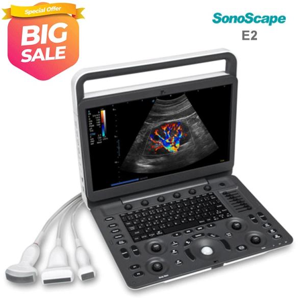 Sonoscape E2V E2 Veterinary Scanner Portable Color Doppler Ultrasound Machine