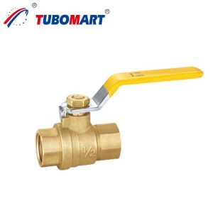 Hpb58-3A Brass Gas Valve Customized 1/2 Inch Gas Ball Valve With Yellow Handle