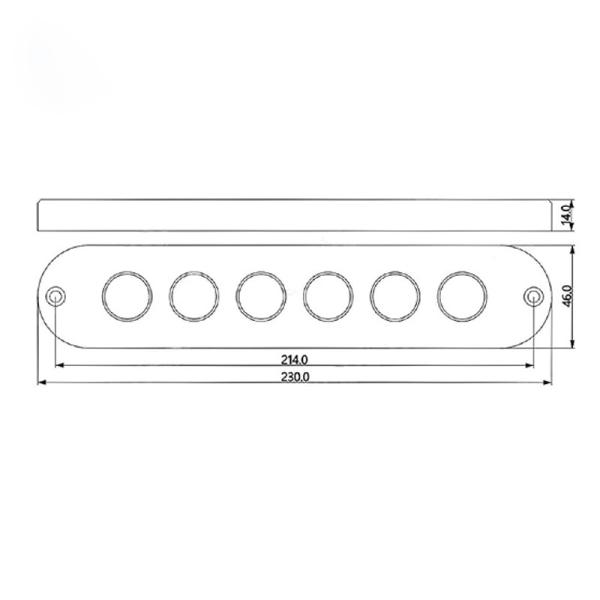 Slim Surface Mount 90W IP68 Yacht Underwater Lights