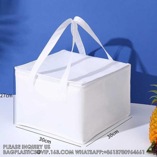 Cake Food Delivery Extra Large Non Woven Insulated Tote Food Bag Cooler Bag Catering Food Thermal Insulation Bag