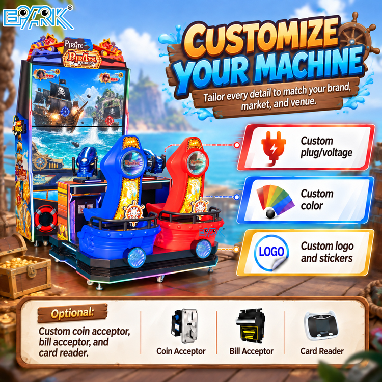 Two Player Arcade Game Machine for Entertainment Centers