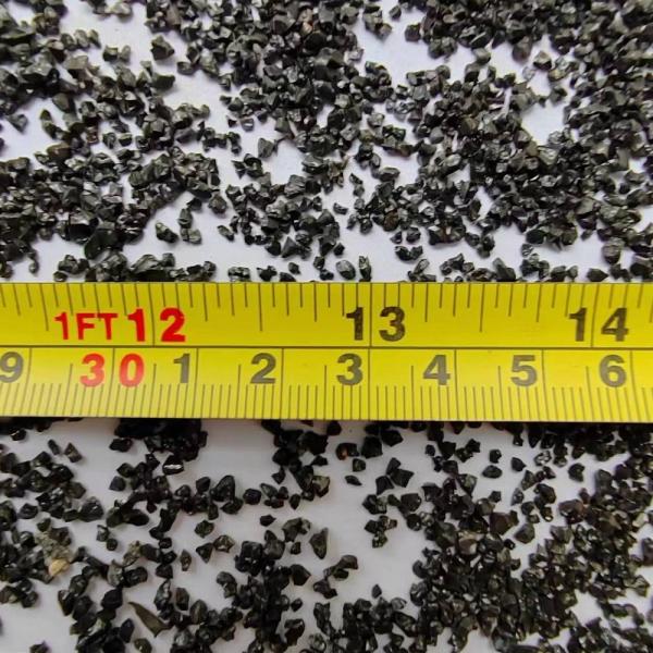 Black Copper slag black Iron-silicate black pearls sand mesh 20/40 for sandblasting medium