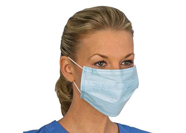 Surgical Dental Disposable Non Woven Face Mask Comfortable Odorless