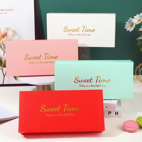 Custom Macaron Gift Box Set - Glossy Matte Laminated Cardboard