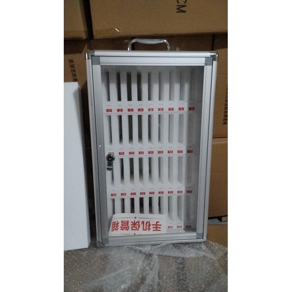 Student Aluminum Alloy Wall clear Acrylic Storage Lockable Mobile Phone Holder Cabinet