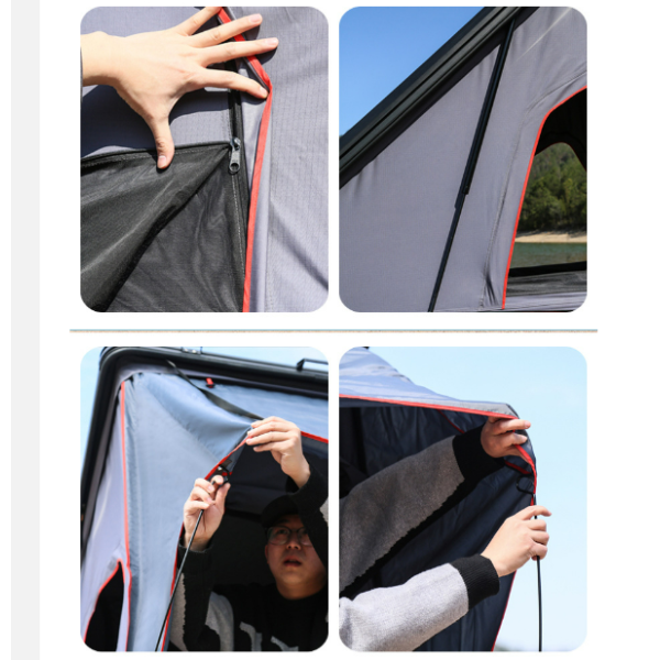 New SUV off-road pickup trucks and other models have a universal triangular aluminum shell roof tent safety latch