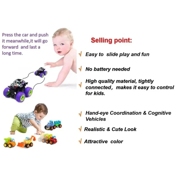 Factory Wholesale Big Wheel Toys Car Friction Toys Mini Inertia Car Toys Best-Selling Global