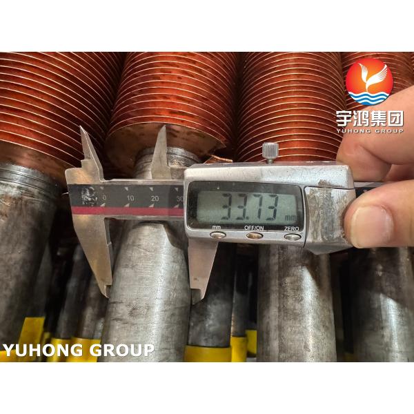 ASTM A106 Embedded G Type Fin Tube With Cu T2 For Chemical Plant Air Coolers