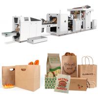 sac à provisions de papier d'épicerie de longueur de 110-450mm faisant la machine avec la poignée plate