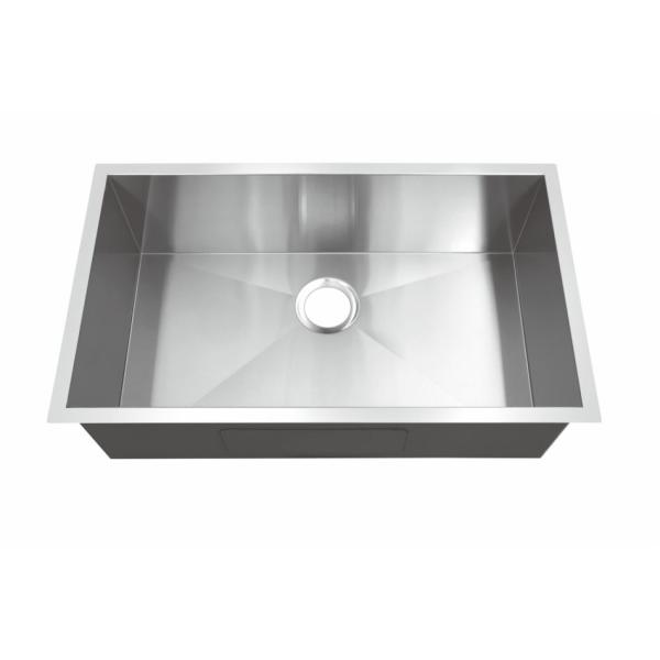 SS 304 Undermount Stainless Steel Kitchen Sink For Hotel Commercial Right Corner