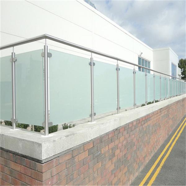 Tempered Frosted Glass With Baluster And 304 316 Stainless Steel Handrail Accessories Used For Balcony