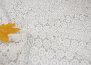 White Chemical Water Soluble Guipure Lace Fabric By The Yard For Party Sexy
