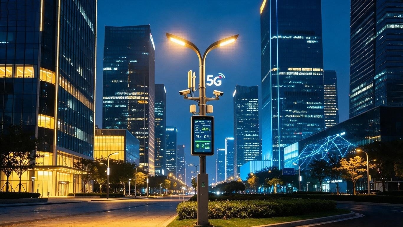 Outdoor Light Pole LED Display Screen High Brightness For Smart City