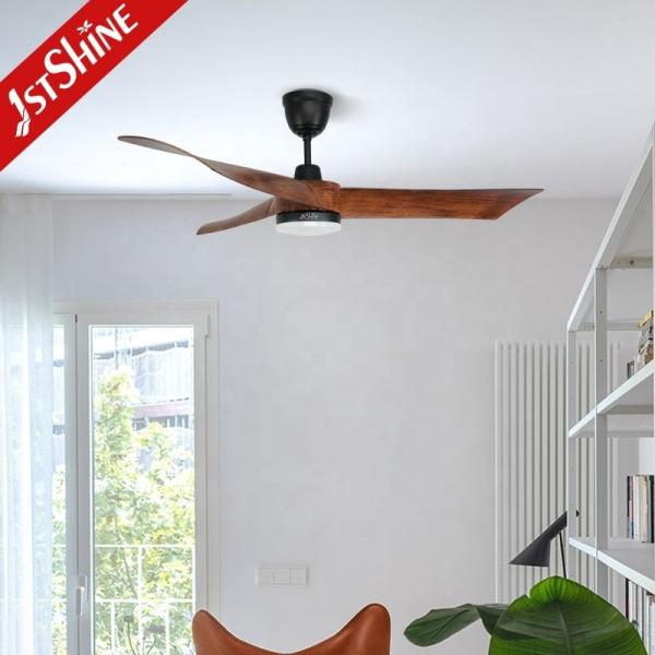 110-240V/50Hz-60Hz LED ventilador de teto com controle remoto e lâminas de madeira por 1stshine